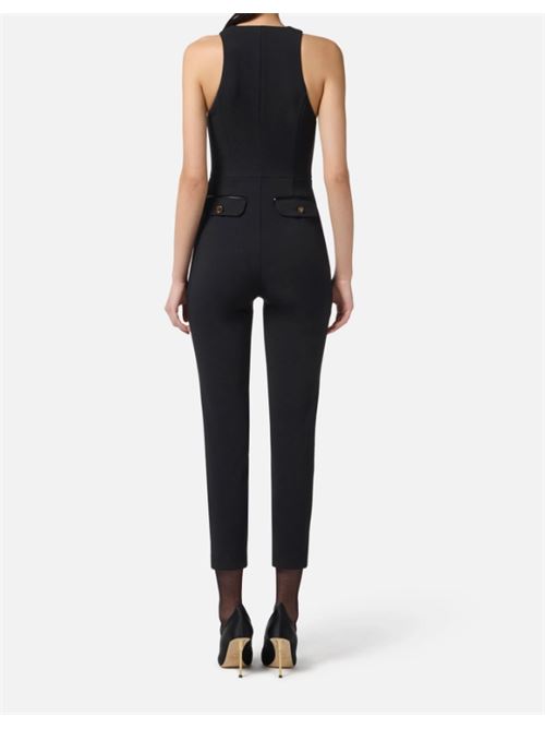 OVERALL WITH ZIP DETAILS ELISABETTA FRANCHI | TU05556E2110 Nero